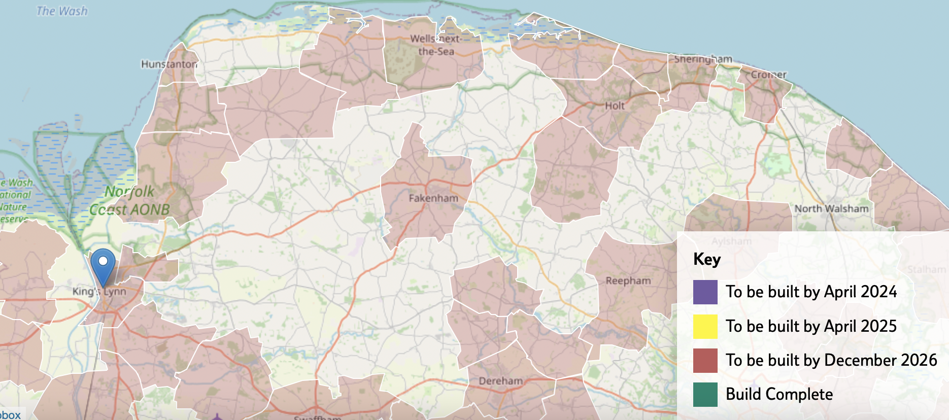 map fibre broadband Norfolk James Wild mp