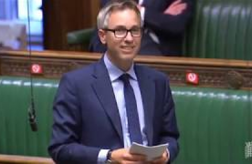 James speaking in the House of Commons