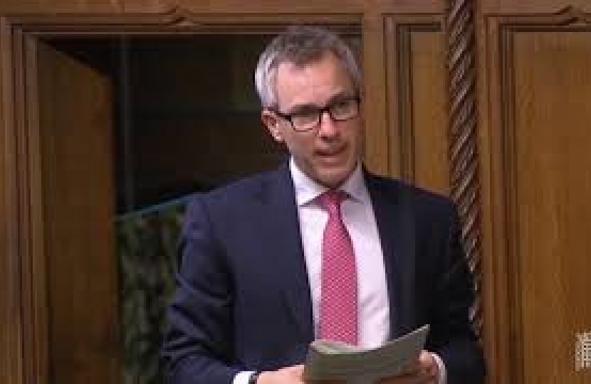 James speaking in the House of Commons