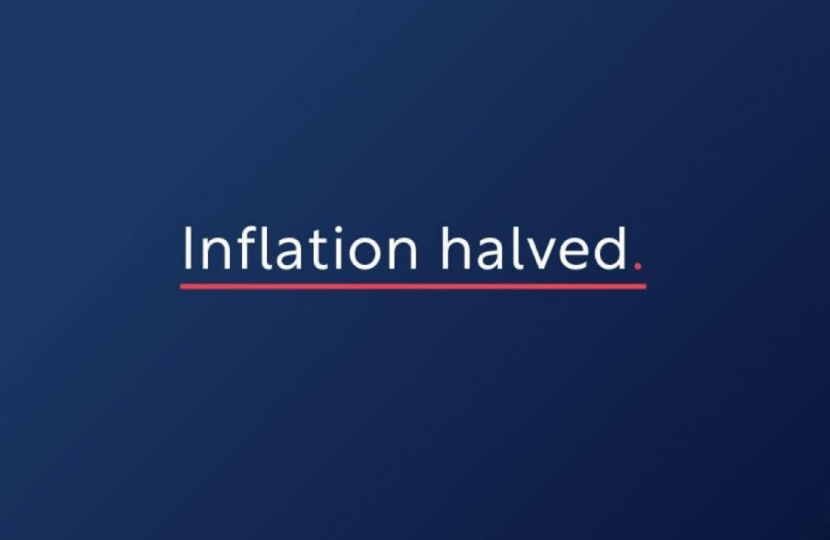 Inflation halved 