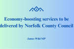 Economy-boosting services to be delivered by Norfolk County Council 